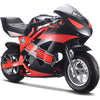 Red mototec super pocket bike 2 stroke 49cc