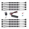 Motorcycle LED Light Kit Multi-Color Flexible Strips Ground Effect Light Kit with Wireless Remote Control