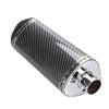 Carbon Fiber 38mm Motorcycle Scooter Exhaust Muffler Pipe W/ Movable Silencer