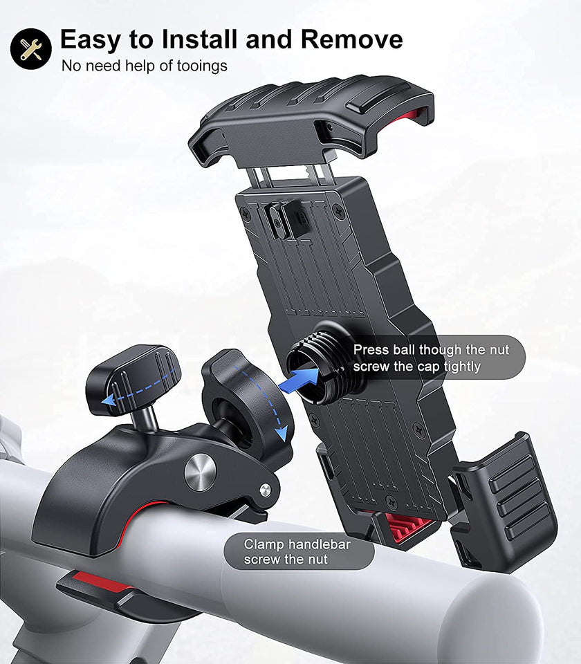 Venom Heavy-Duty Phone Holder | Fits all 50cc-250cc Motorcycles