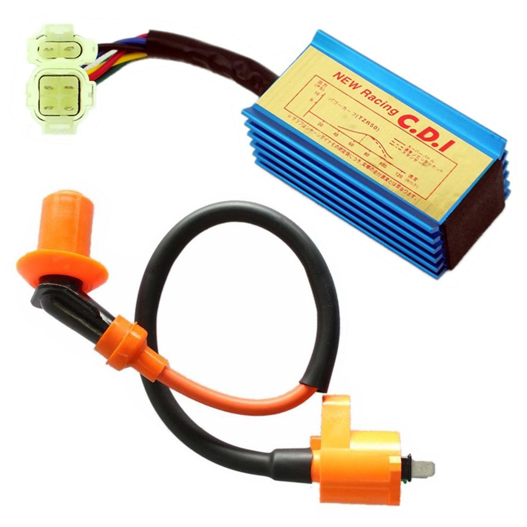 High Performance Racing Ignition Coil + CDI AC GY6 50cc - 110cc 125cc 150cc 4-stroke Engines Scooter ATV Go Kart Moped Quad Pit Dirt Bike - Venom Motorsports