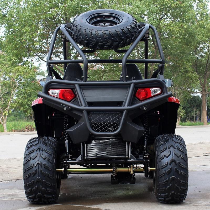 DF200GKV black back view full size go cart